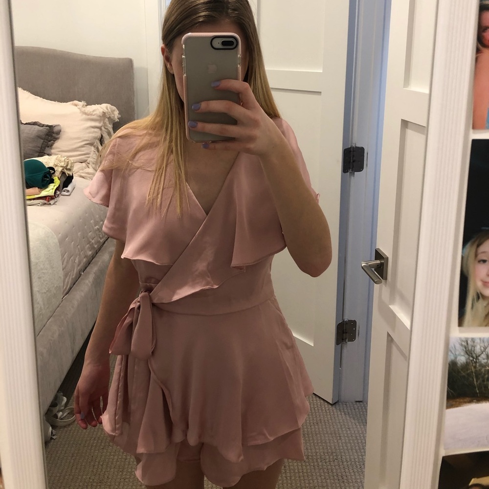 American threads pink romper